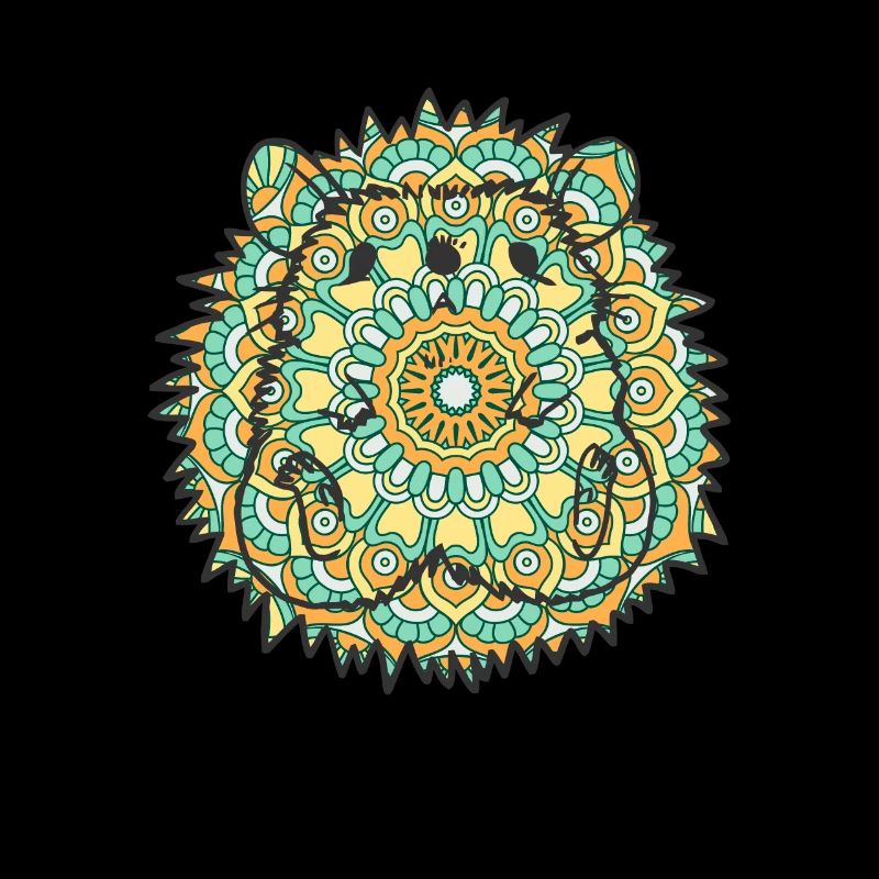 Mandala Hérisson Art géométrique