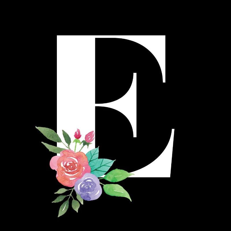 Letter E personalized gift alphabet first name Christmas