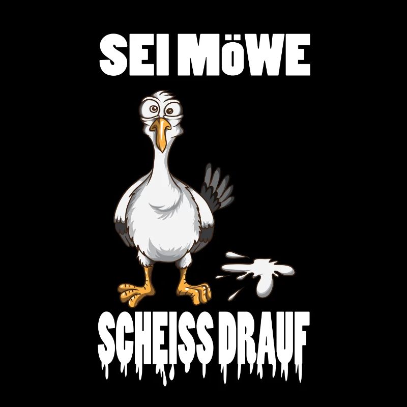 Norddeutsch Küste Meer Sei Möwe scheiß drauf