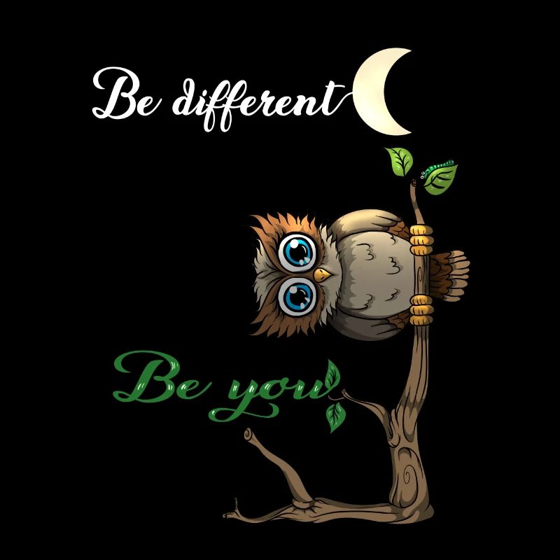 Be different Be you Süße Eule Sei Anders Spruch
