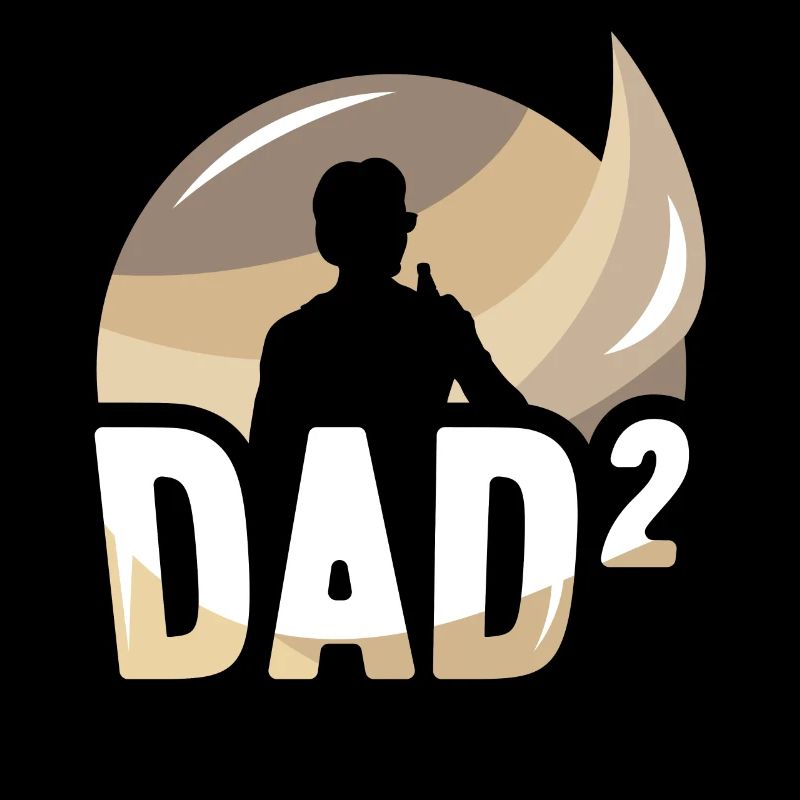 Vater Von Zwei Kindern Papi Vater Tag Papa