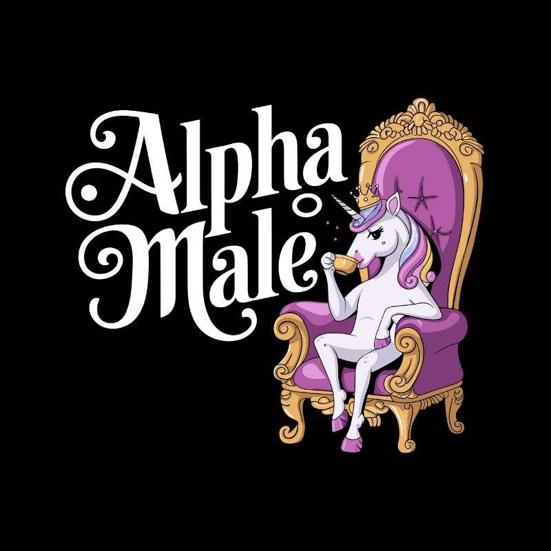 Regenbogen Alpha Man Einhorn