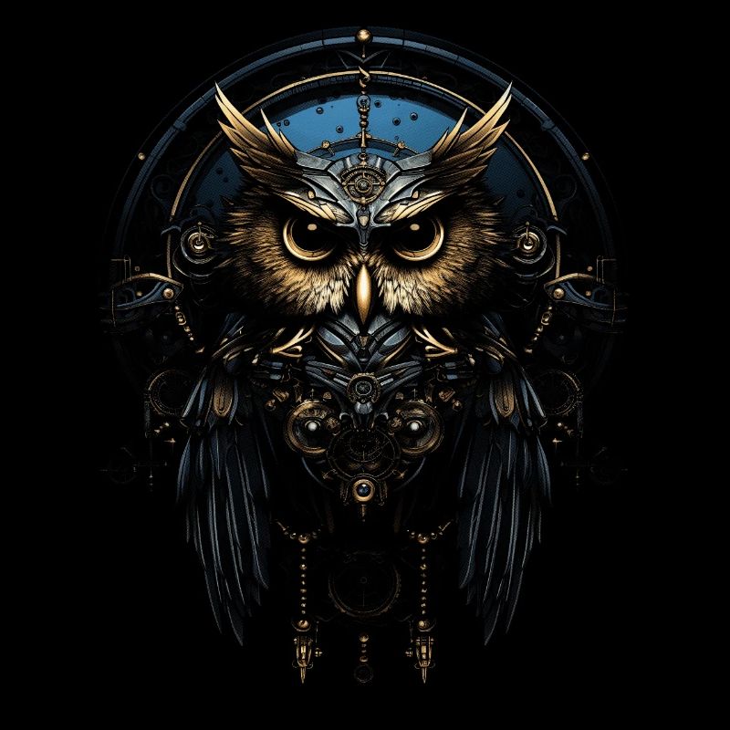 Steampunk Mechanical Owl Victorian Bird