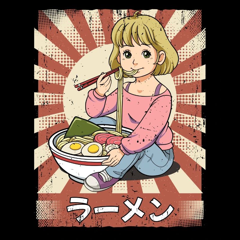 Ramen Mädchen Nudelsuppe Ramen