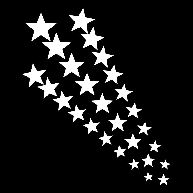 Queue étoilée en blanc