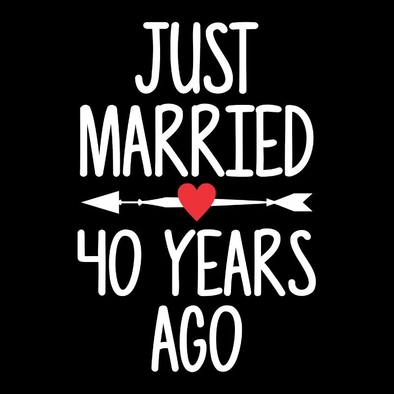 Just Married 40 Years Ago 40th Wedding Anniversary