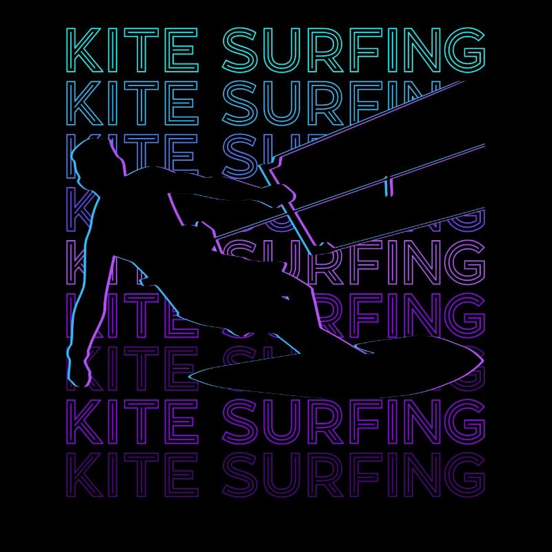 Kitesurf Kitesurfer KiteboardIng Rétro