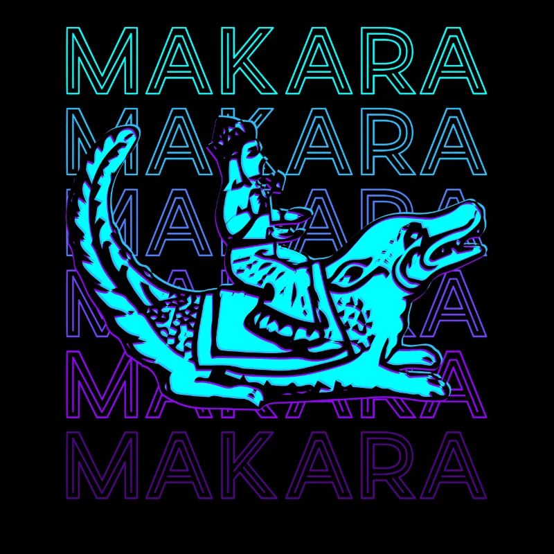 Makara Mythologie hindoue Ancienne rétro hindoue
