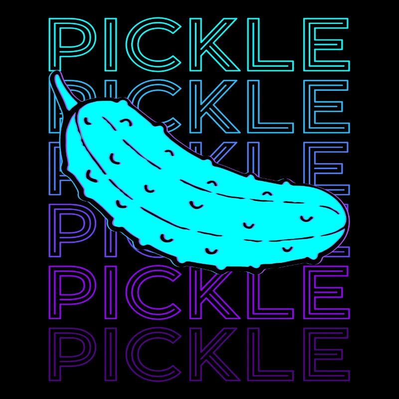 Pickle Cucumber Dill Retro