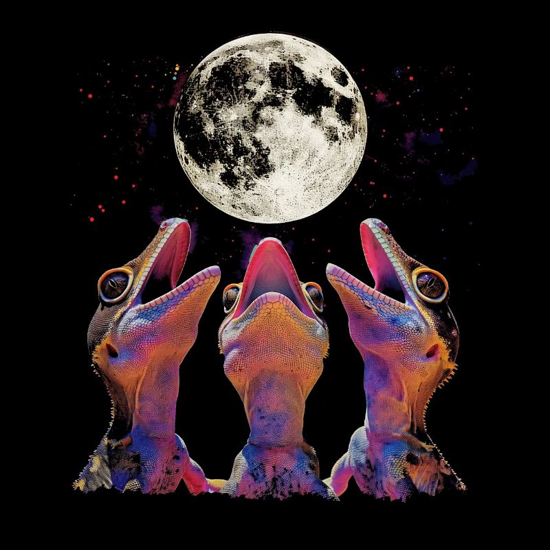 Crested Lizard Howling Moon