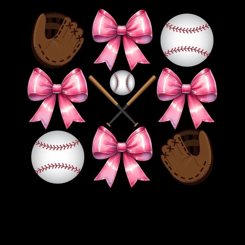 Coquette Bow Baseball Bat Gloves Catcher