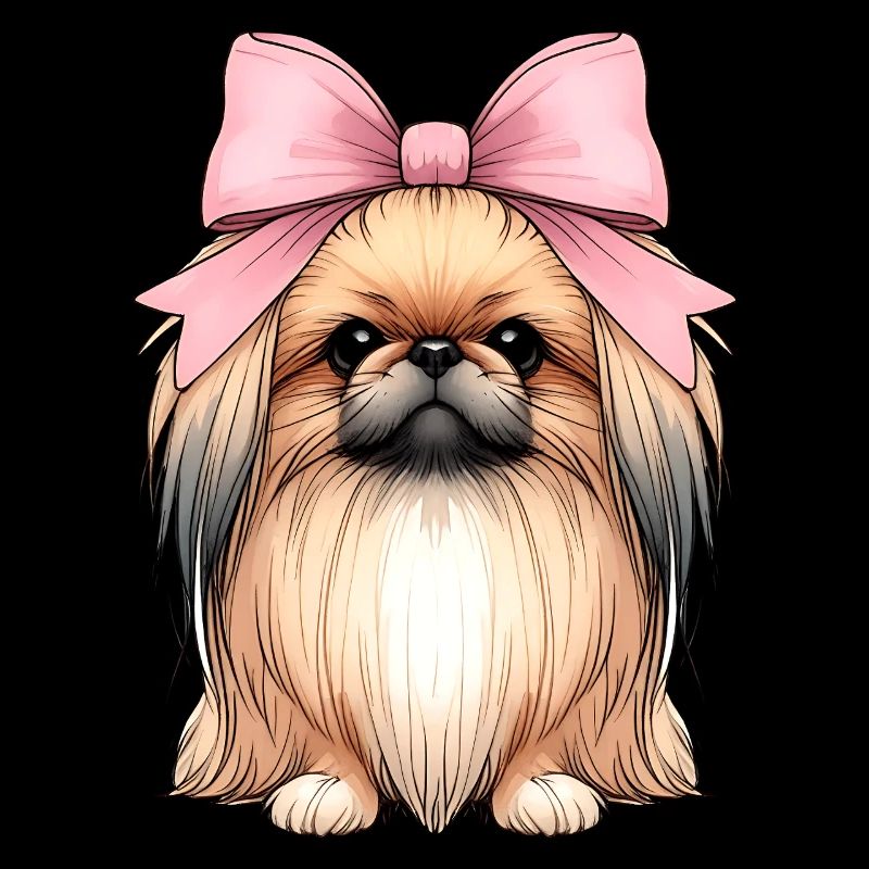 Coquette Schleife Pekingese Hund Mama Rosa Band