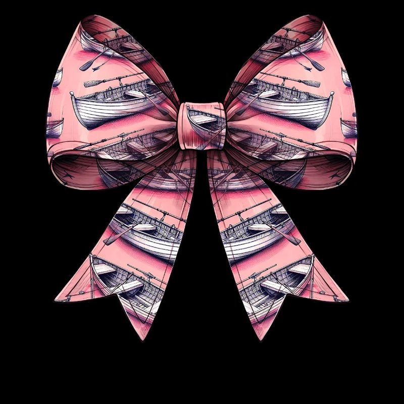 Coquette Bogen Rudern Ruderboot Paddel rosa