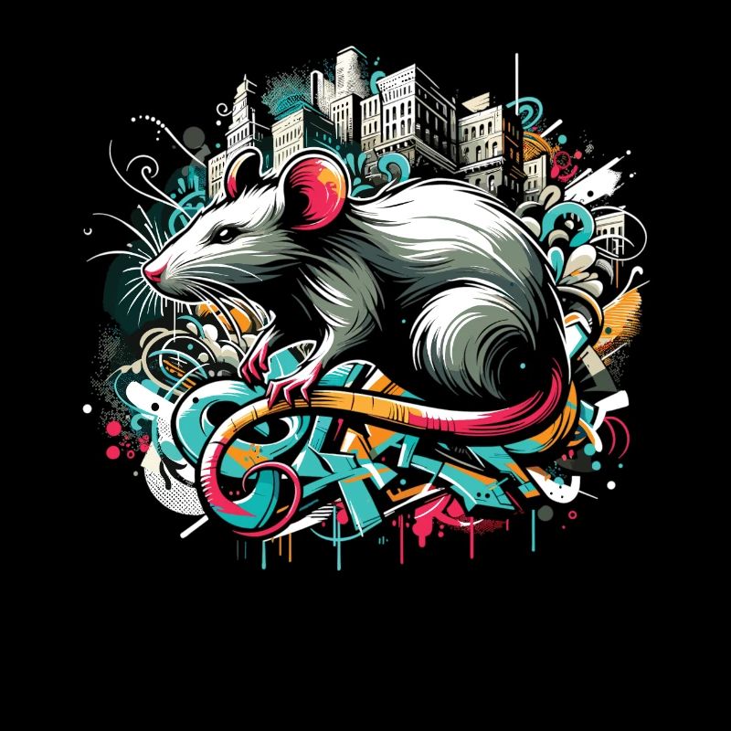 Graffiti Ratte: Urbane Intelligenz