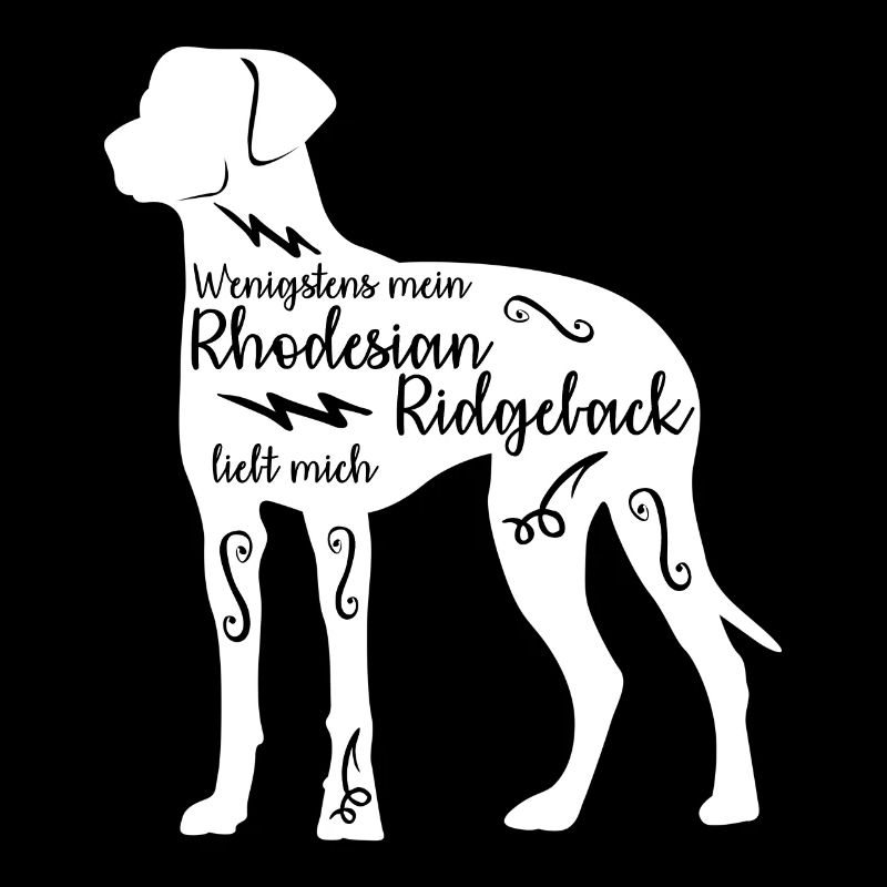Rhodesian Ridgeback Spruch mit Hund