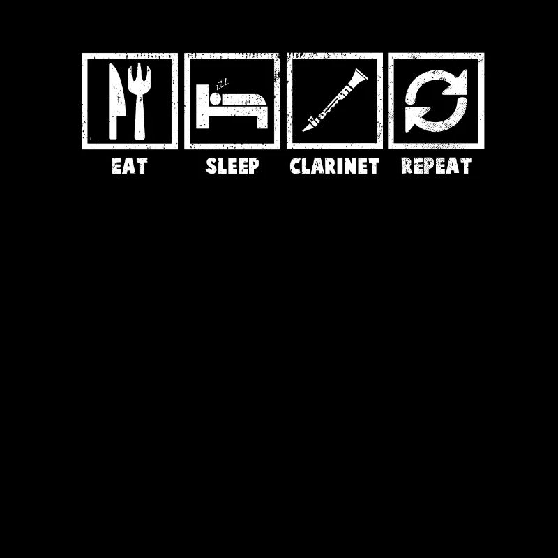 Eat Sleep Clarinet Repeat | Klarinettist Geschenk