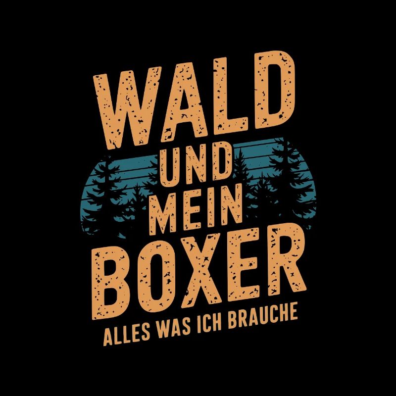 Wald und mein Deutscher Boxer