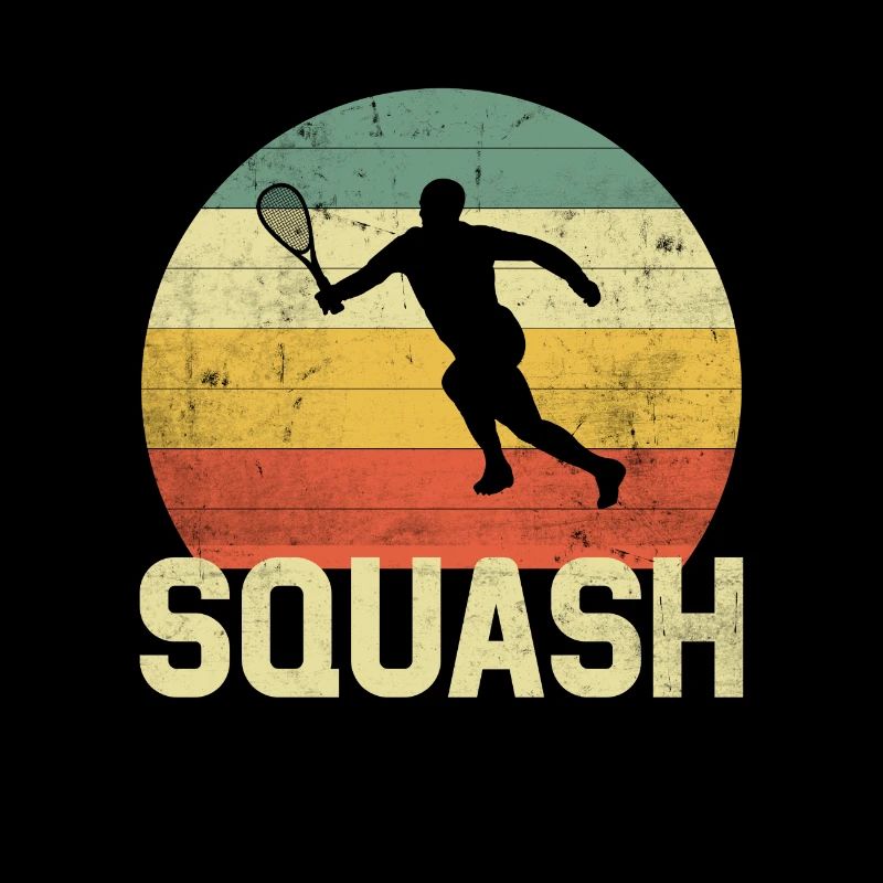 Squash Silhouette | Squashspieler Squashen Vintage