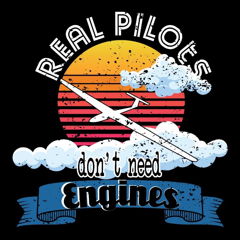 Real pilots soaring gift gliding