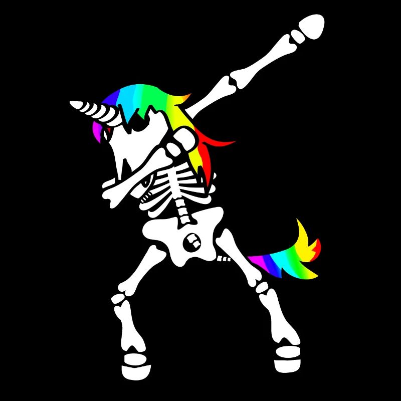 Dab Einhorn Skelett Dabbing Gerippe Halloween
