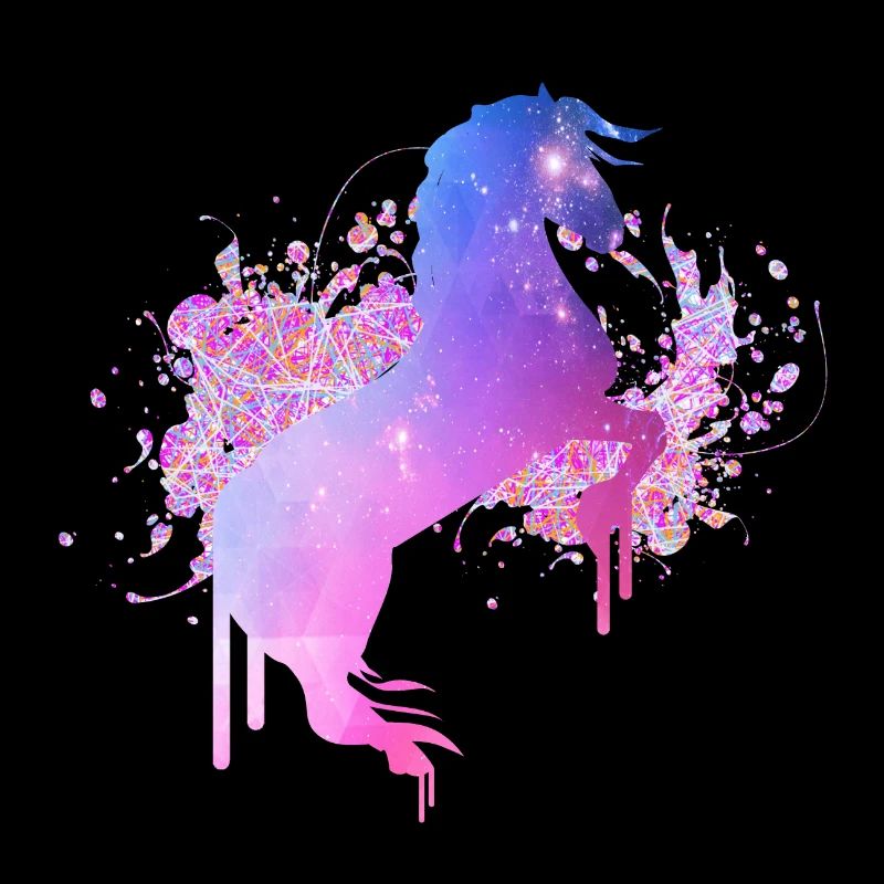 Rosa Pferd Farbfleck