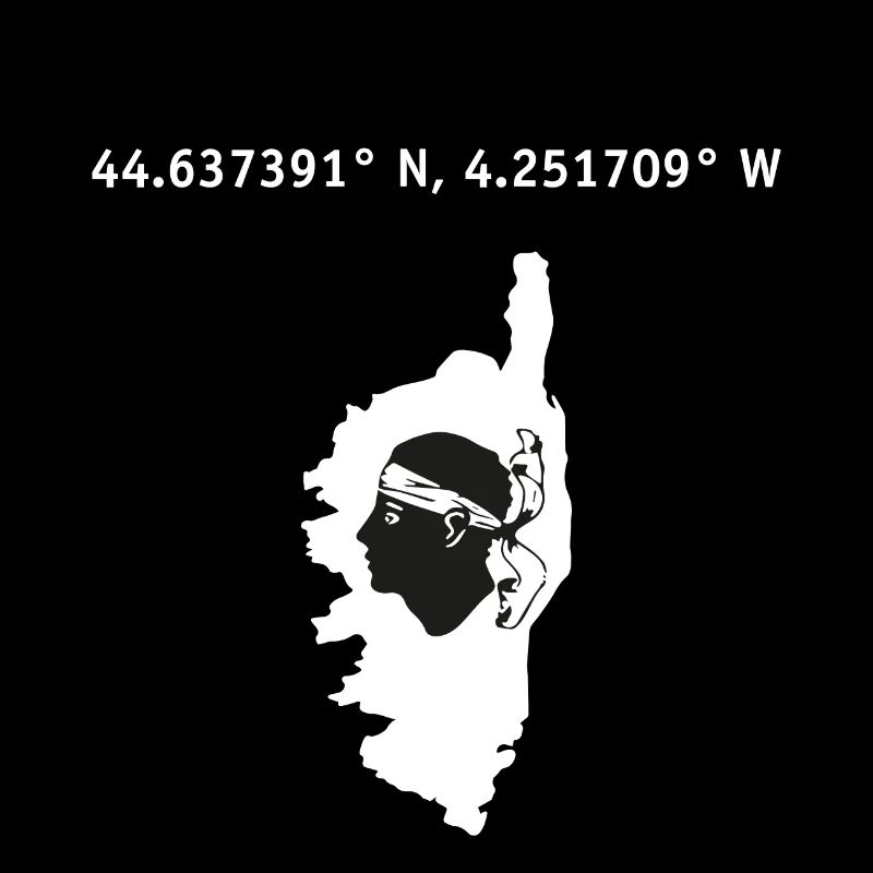 Corsica flag island coordinates flag