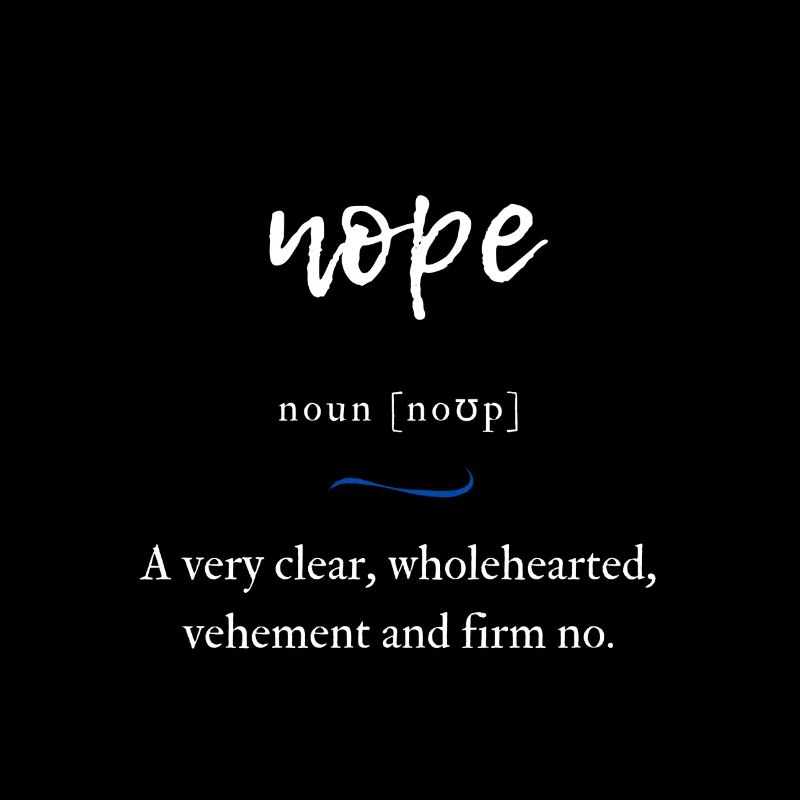Nope (decided no) Convoluted Edition Black