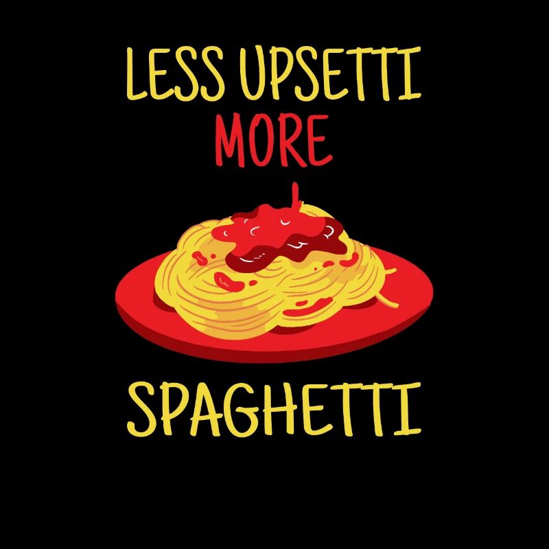 Moins d'upsetti plus de spaghetti tshirt drôle de pâtes