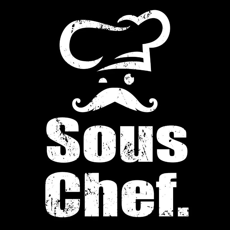 Sous Chef Küchenchef - Chefkoch mit Schnurrbart