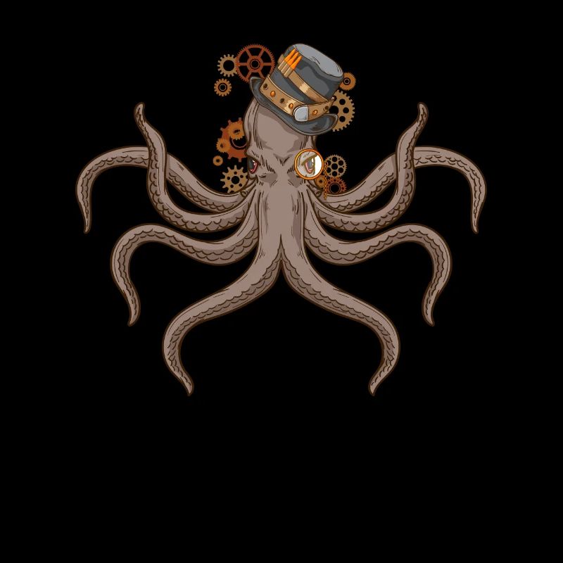 Octopus Steampunk Squid Cadeau Octopus