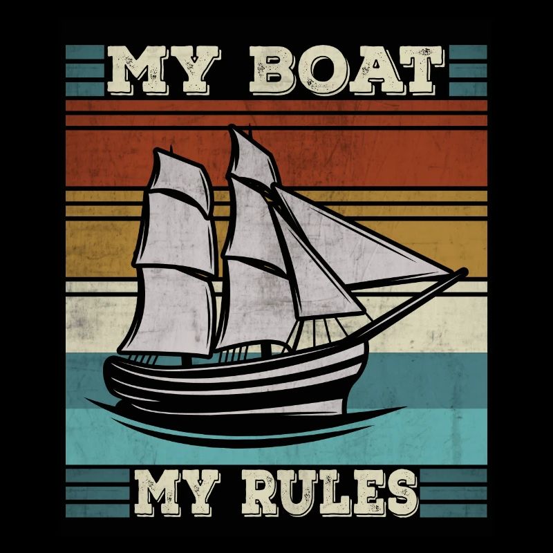 Mon bateau règne en naviguant Drôle de capitaine