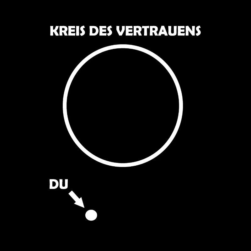 Kreis des Vertrauens weiß