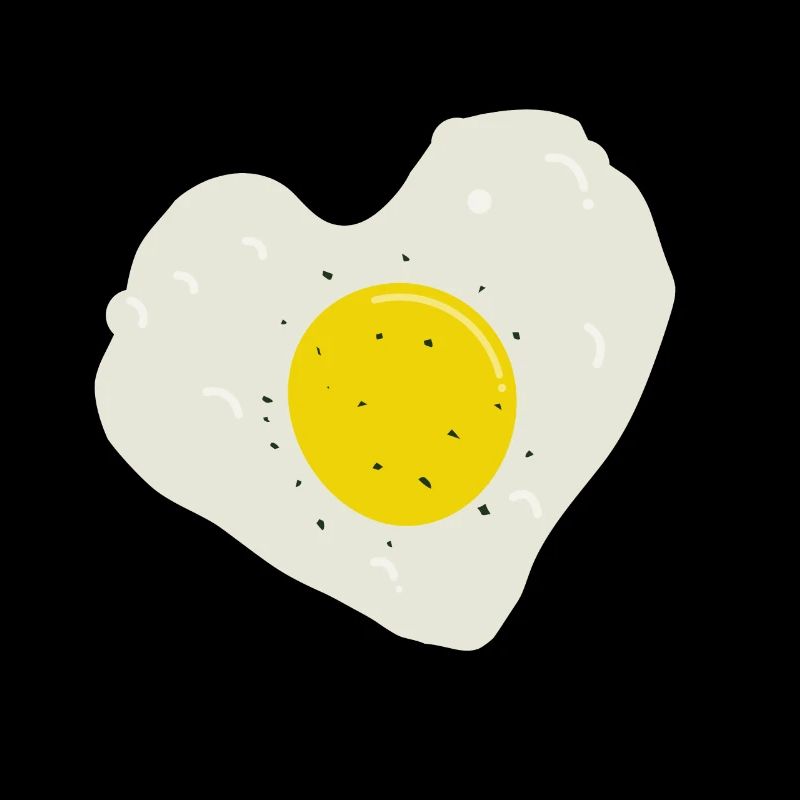 Fried egg heart