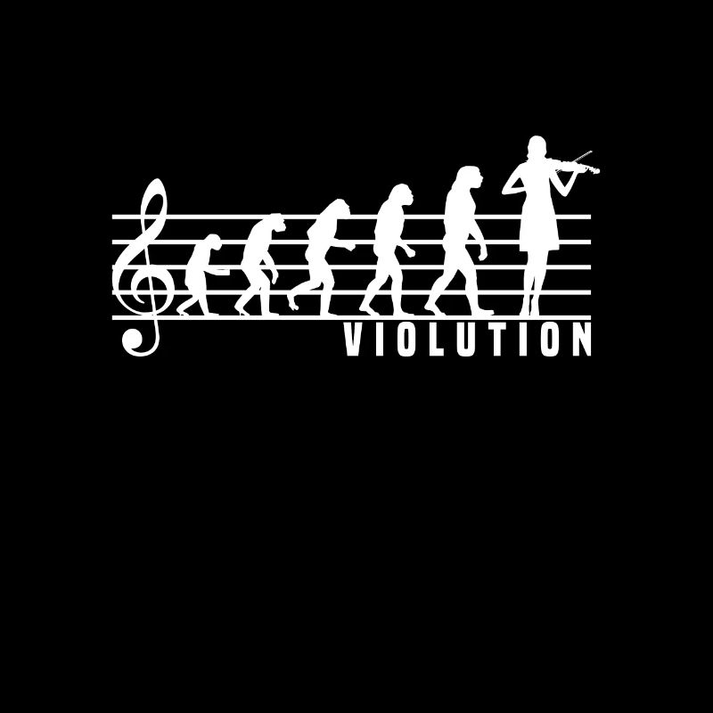 Violinist Violin Violin Sheet Music Evolution Gift