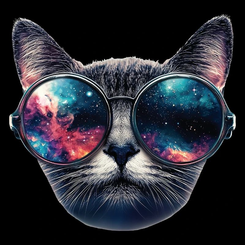 Cat Space Glasses
