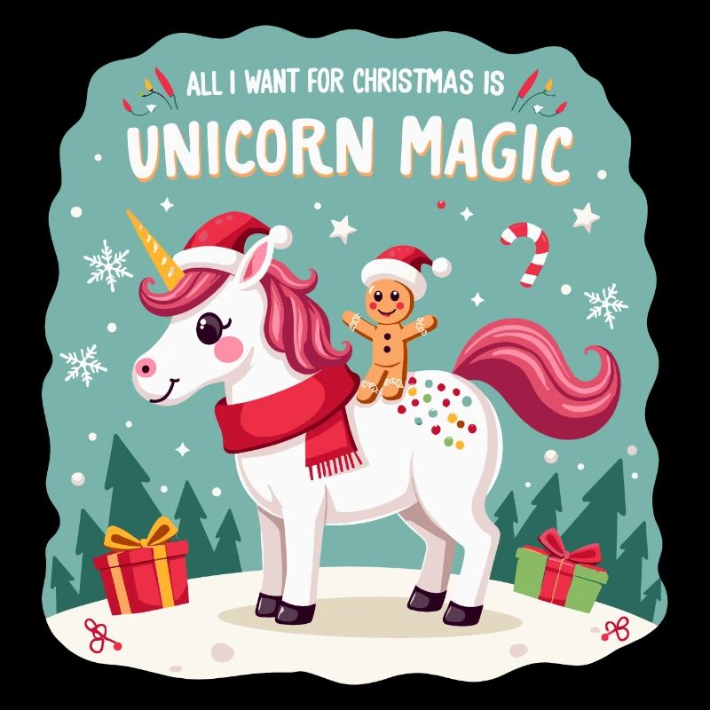 Christmas Unicorn Magic Design
