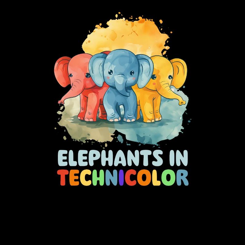 Elefantenelefanten in Technicolor