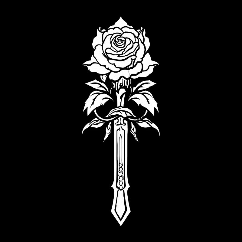 Red Rose Goth Sword