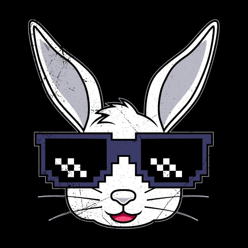 Bunny Face Cool lapin de Pâques avec lunettes