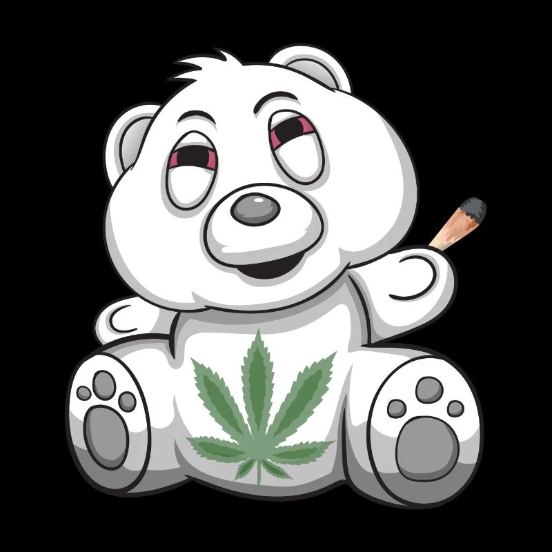 Teddy Bear Kiffer Bearchen Kiffen Gras Weed