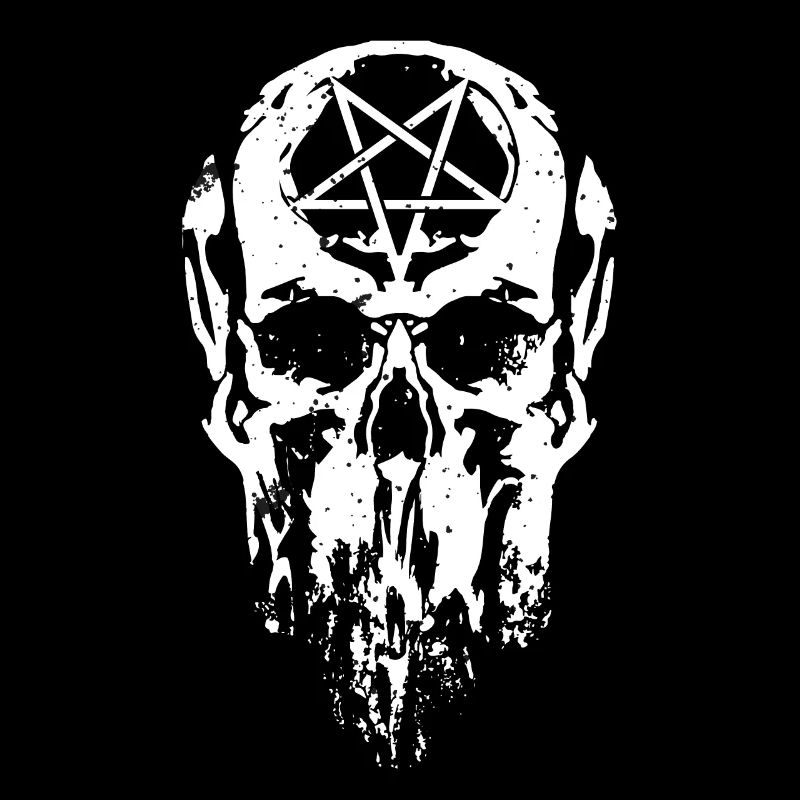 Skull with pentagram