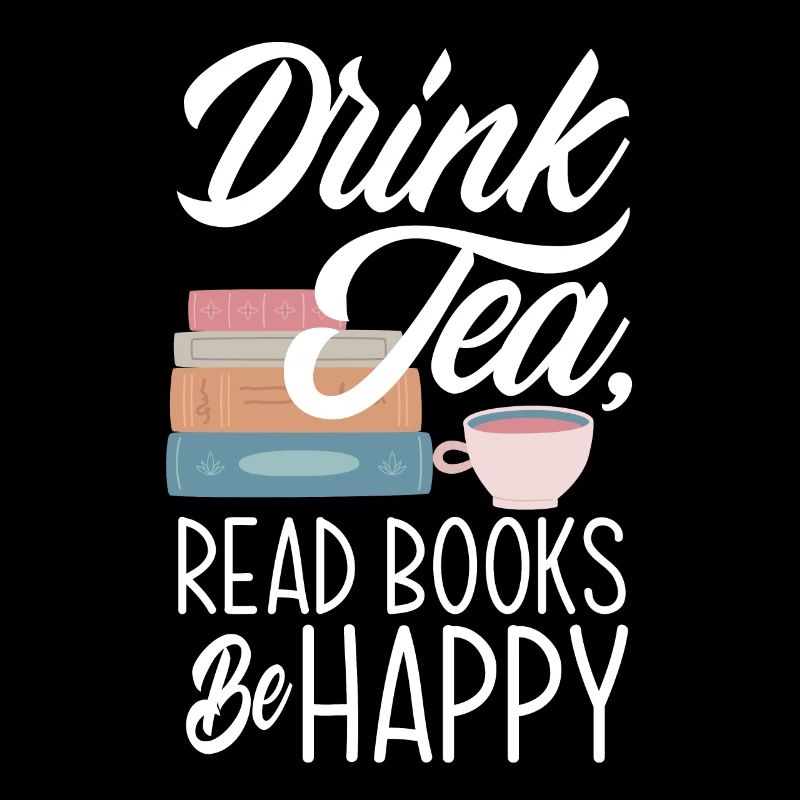 Tea Drinking Books Reading Hobby Gift