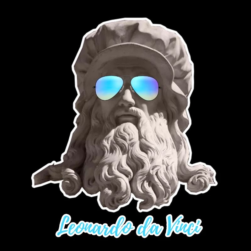 Leonardo da Vinci Buste en lunettes - drôle