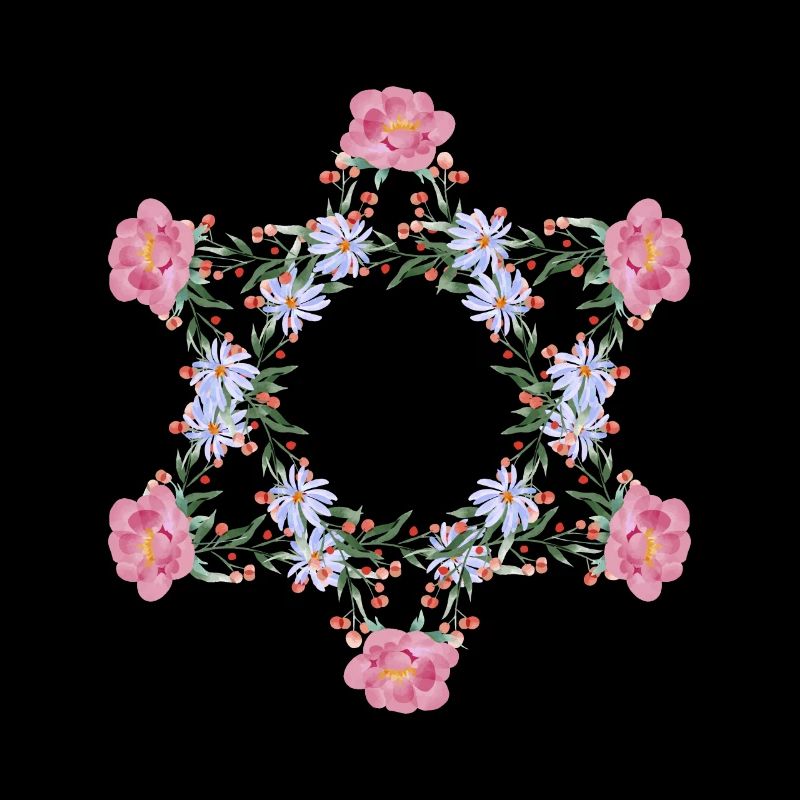 Jüdischer Davidstern Blumen