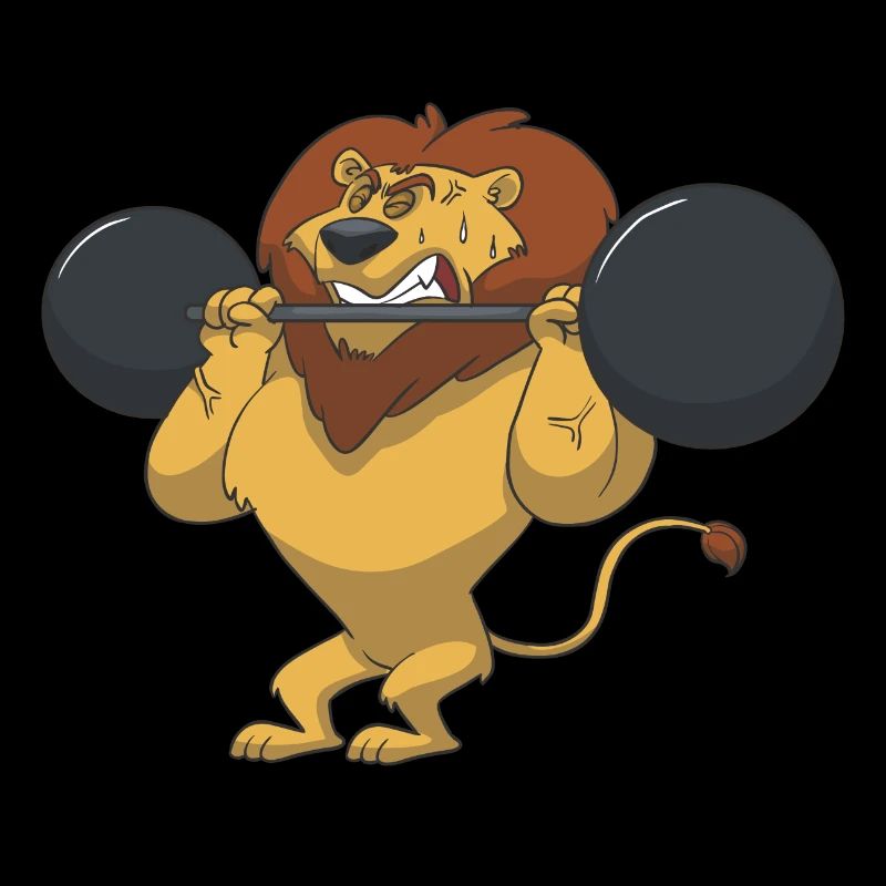 Idée de cadeau de puissance de lion haltérophilie