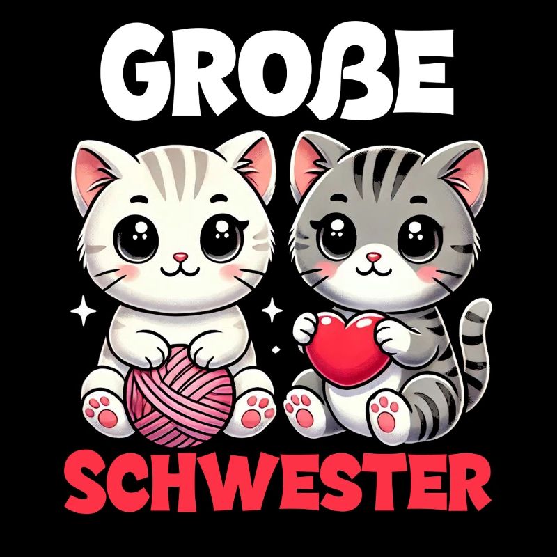 Große Schwester Katze Älteres Geschwisterkind