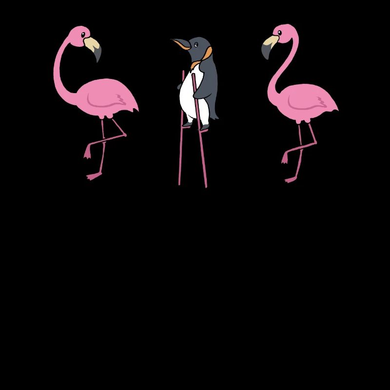 Flamingo Penguin on Stilts Funny Gift
