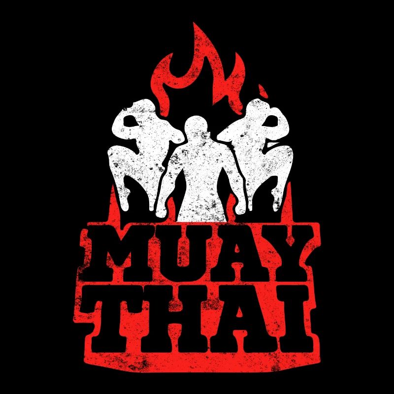 Muay Thai Kämpfer Kampfsport Logo