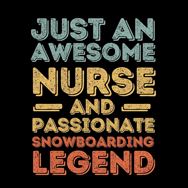 Krankenschwester Snowboard Legende retro