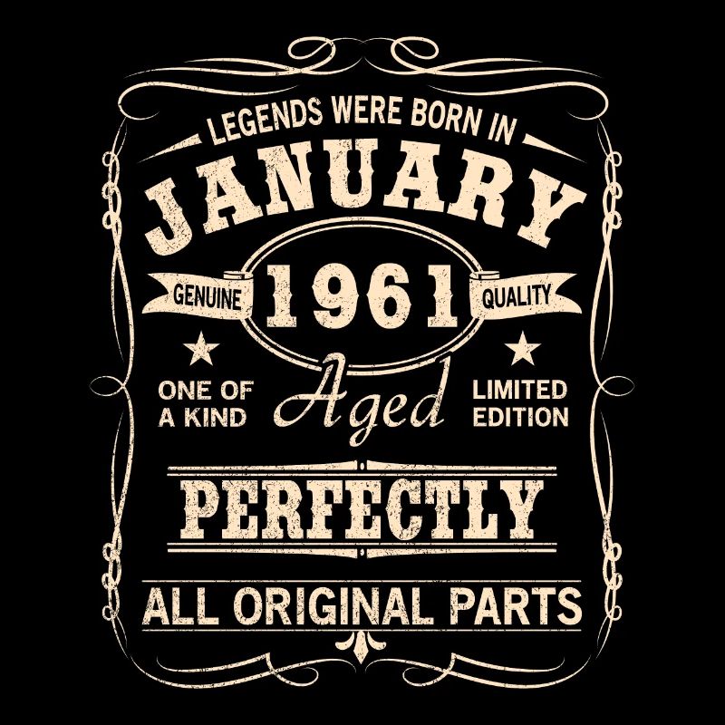 Vintage January January 1961 Birthday